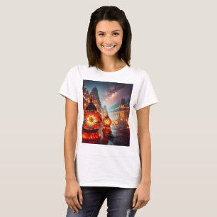 three lanterns with the word flower on them T-Shirt