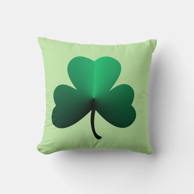 Three Leaf Green Clover Cushion (Front)