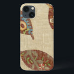 Three Leaves on Linen Texture Background iPhone 13 Case<br><div class="desc">The best things come in threes! Set on a linen background these leaves look like they are floating towards the ground in an autumnal tumble. Catch them and place them on your wall today!</div>