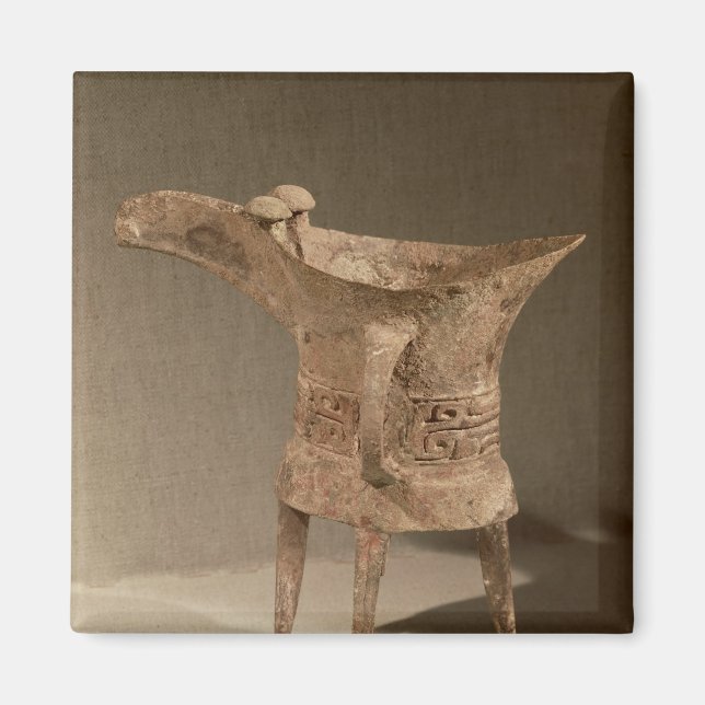 Three-legged 'chueh' vessel for heating wine magnet (Front)