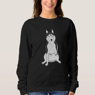 Three Legged Tripod Husky Cool Special Needs Dog Sweatshirt