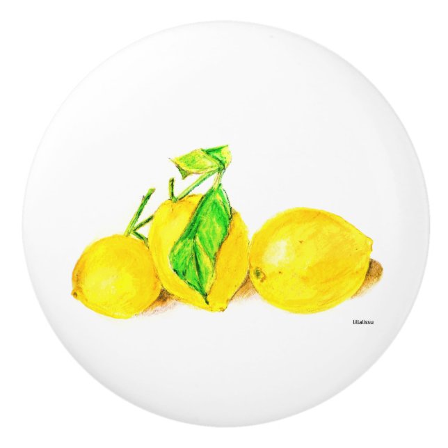 three lemons ceramic knob (Front)