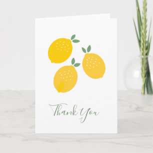 Three Lemons Wood Cut Thank You Card