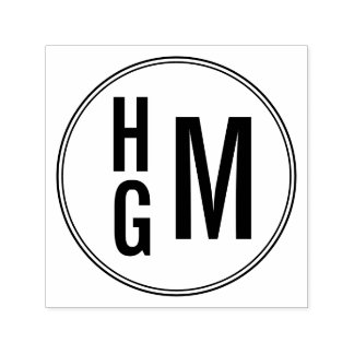 Three Letter Monogram Self Inking Stamp