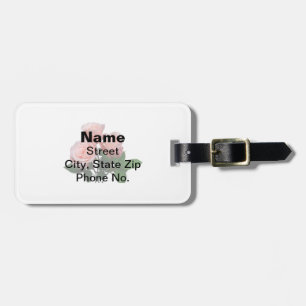 Three Light Pink Roses Luggage Tag