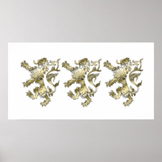 Three lions shaded gifts poster