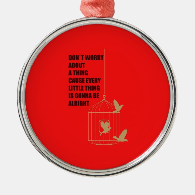 Three Little Birds Metal Tree Decoration (Front)