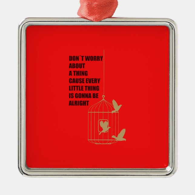 Three Little Birds Metal Tree Decoration (Front)