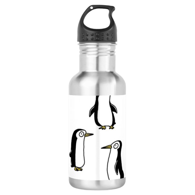 three little cute penguin 710 ml water bottle (Front)