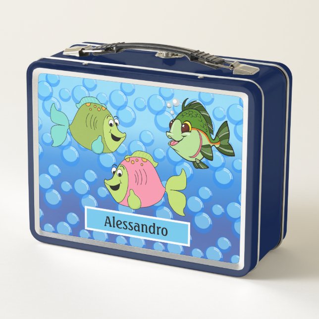 Three Little Fish Metal Lunchbox (Back)