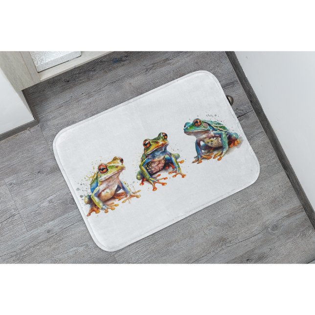 Three Little Frogs Bath Mat (Creator Uploaded)