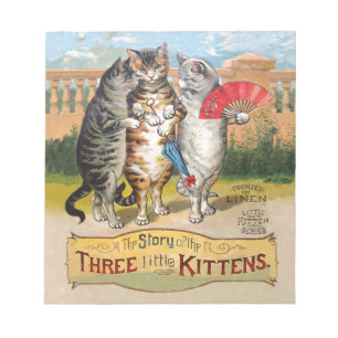 Three Little Kittens Mother Goose Illustration Notepad