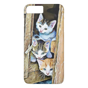 Three Little Kittens Peeking Out Phone Case