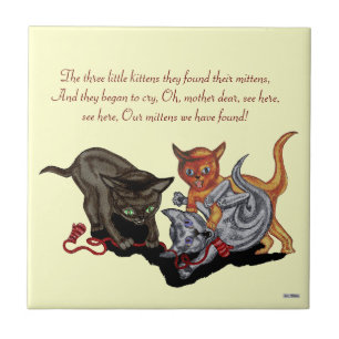 Three Little Kittens Tile