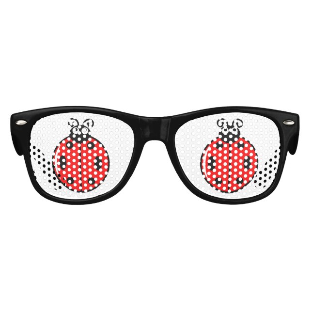 Three Little Ladybugs - Kids Retro Party Shades (Front)
