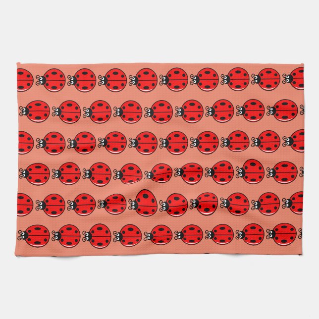 Three Little Ladybugs - Kitchen Towel 16" x 24" (Horizontal)
