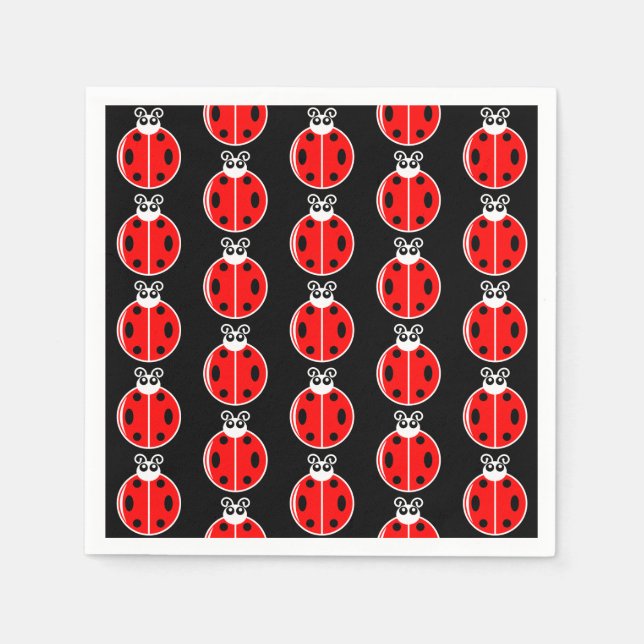 Three Little Ladybugs - Paper Napkin (Front)