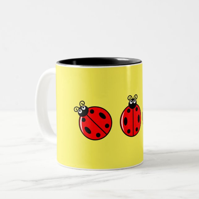 Three Little Ladybugs - Two-Tone Mug (Front Left)