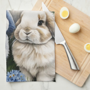 Three Little Lop Bunnies Tea Towel