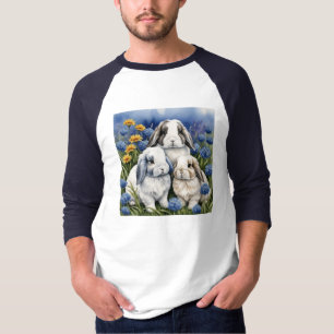 Three Little Lop Bunny Rabbits T-Shirt