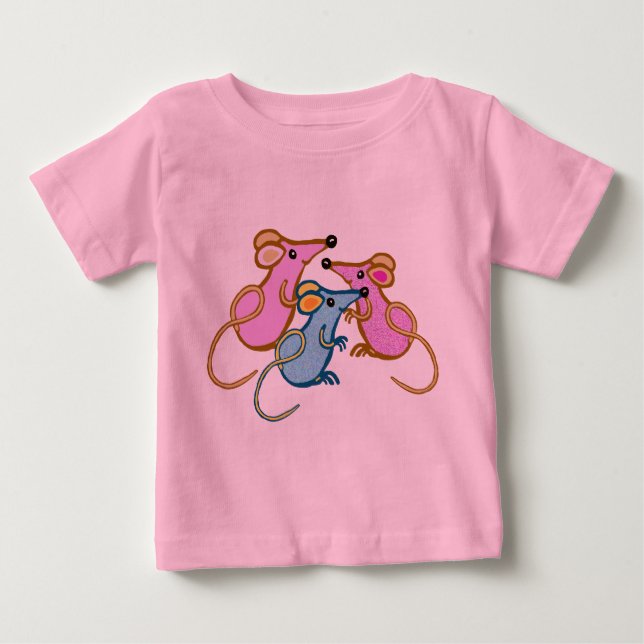 Three little mice baby T-Shirt (Front)