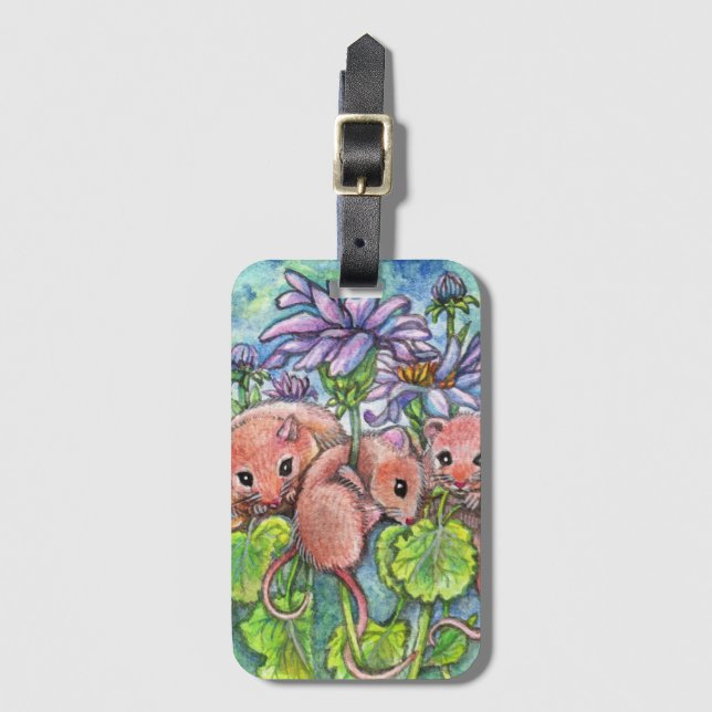 Three Little Mice Luggage Tag (Front Vertical)
