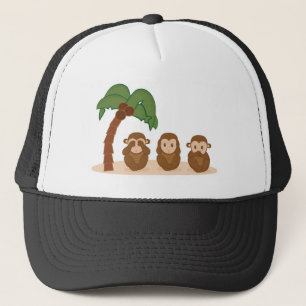Three little monkeys - three macaquinhos trucker hat