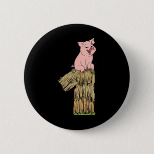 Three Little Pigs Pig 1 Easy Costume Kids Men Wome 6 Cm Round Badge