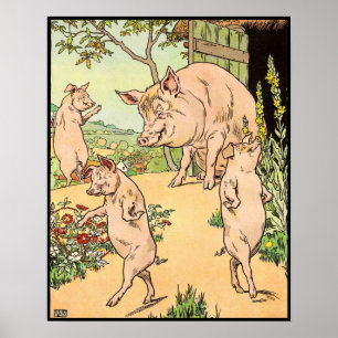 Three Little Pigs: She Sent Them Out Poster