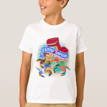 Three Little Raptors & T-Rex Boys' Basic T-Shirt
