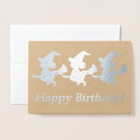 Three Little Witches Birthday Card