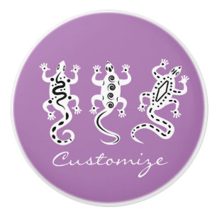 Three Lizards Thunder_Cove Southwest Style Ceramic Knob