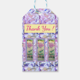 Three Lollipop Flowers "Thank You" Gift Tags