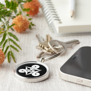 Three looped wild geese, inward-facing key ring