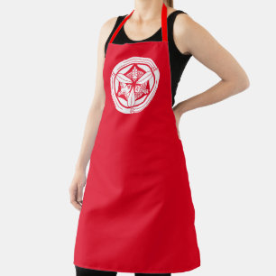 Three Mahjong Apron in a Bamboo Circle