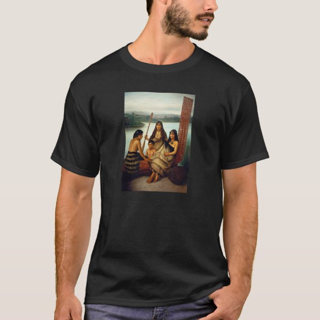 'Three Maori Girls and a Boy' - Lindauer T-Shirt (Front)