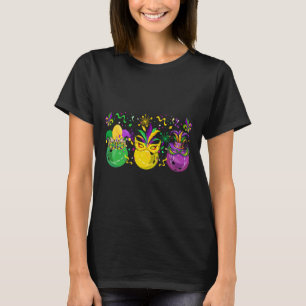 Three Mardi Gras Bowling By Masked Jester Hats Par T-Shirt