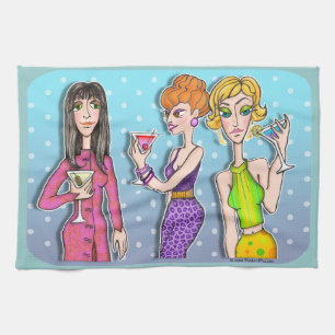 THREE MARTINI DIVAS Kitchen, Bath, Bar TOWEL