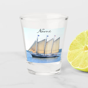 Three-masted Sailing Schooner Thunder_Cove Shot Glass