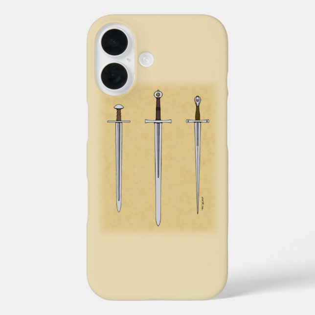 Three Mediaeval Swords 2016 Case-Mate iPhone Case (Back)