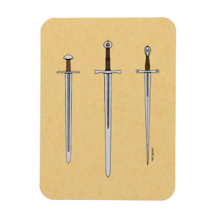 Three Mediaeval Swords 2016 Magnet