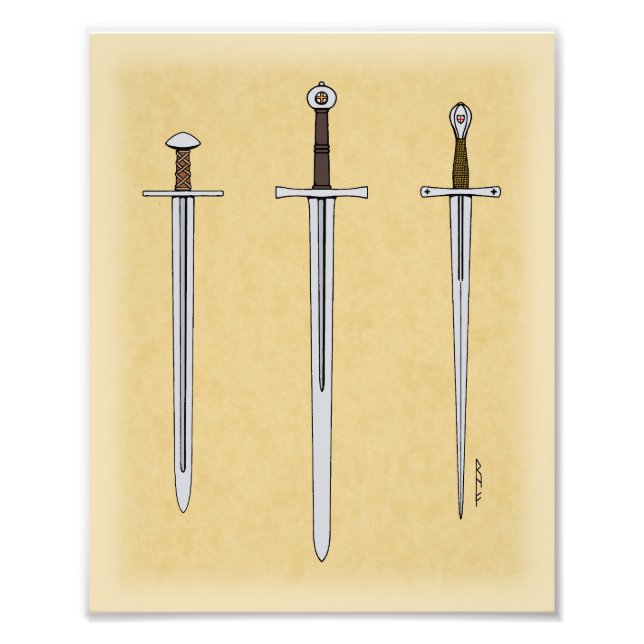 Three Mediaeval Swords 2016 Photo Print (Front)