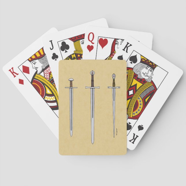Three Mediaeval Swords 2016 Playing Cards (Back)