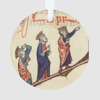 Three mediaeval wisemen Christmas ornament