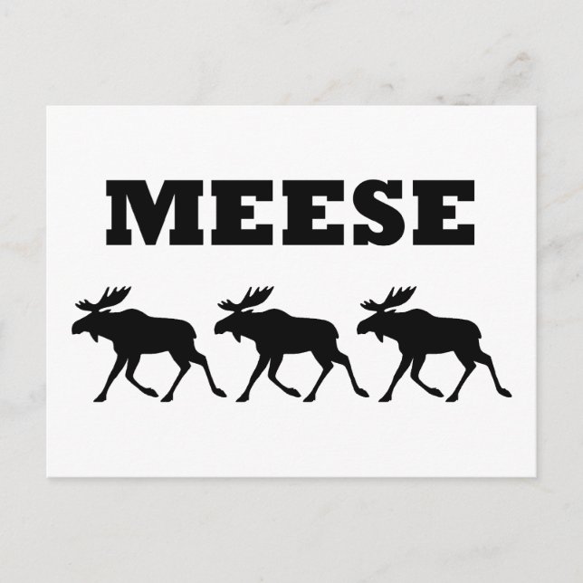 Three Meese Funny Postcard (Front)