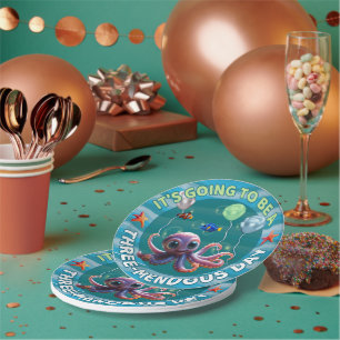 Three-mendous Day Paper Plate