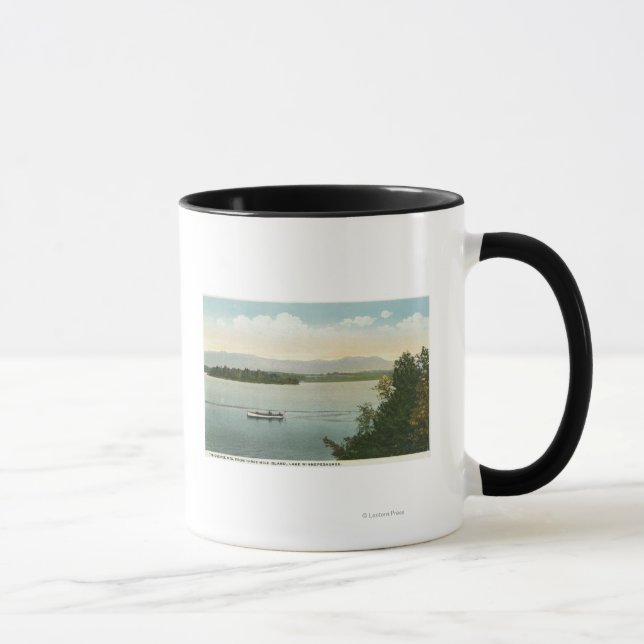 Three Mile Island View of the Ossipee Mts Mug (Right)