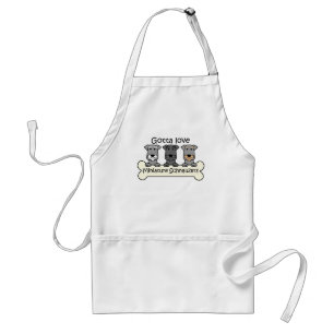 Three Miniature Schnauzers Standard Apron