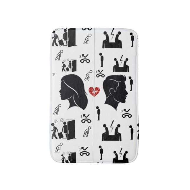 Three Missed Chances Bath Mat | Emotional Décor  (Front Vertical)