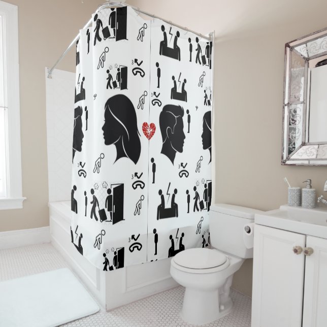 Three Missed Chances Shower Curtain (In Situ)